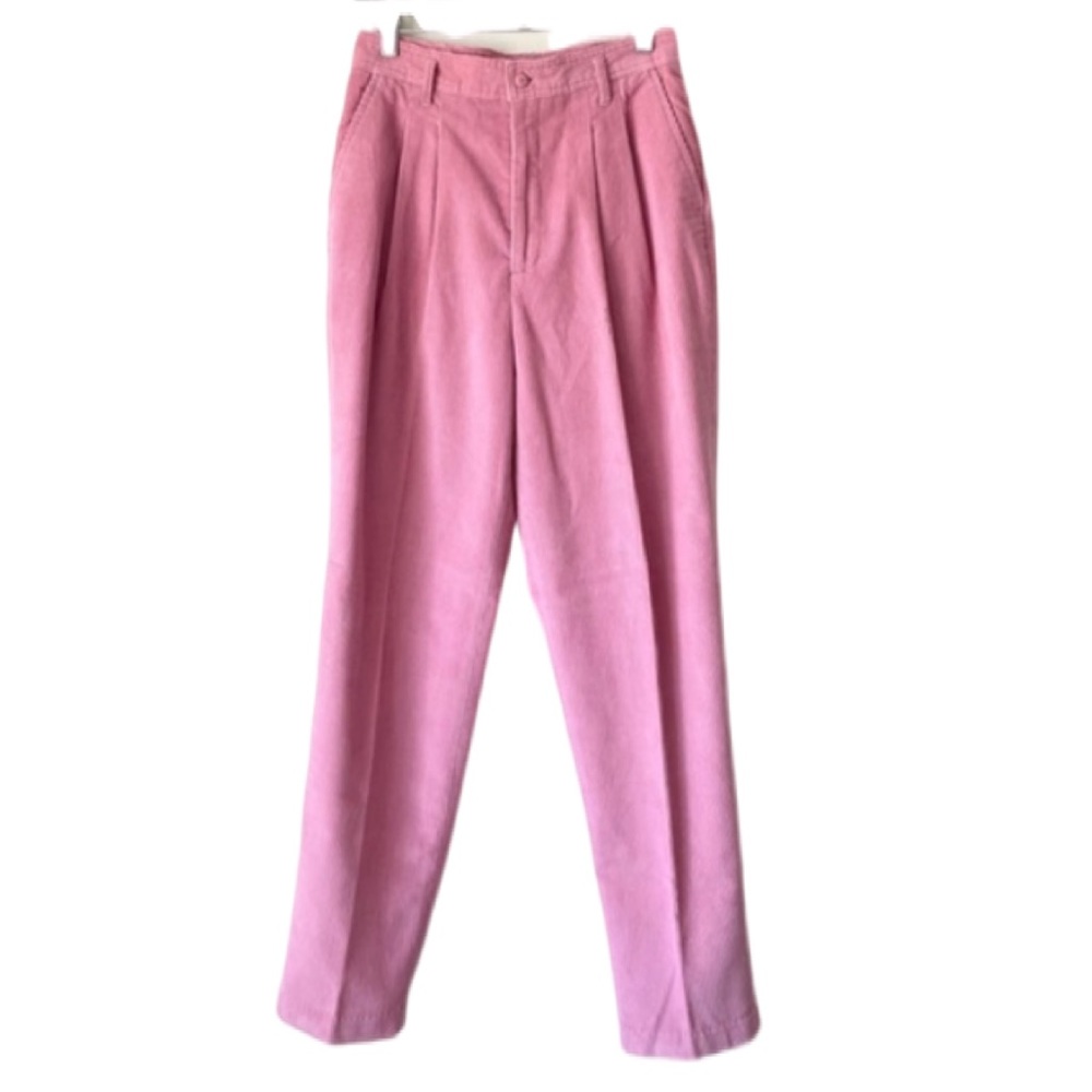 Vintage P.S. Sport Pink Corduroy High Rise Classic Retro Pants Sz 10
